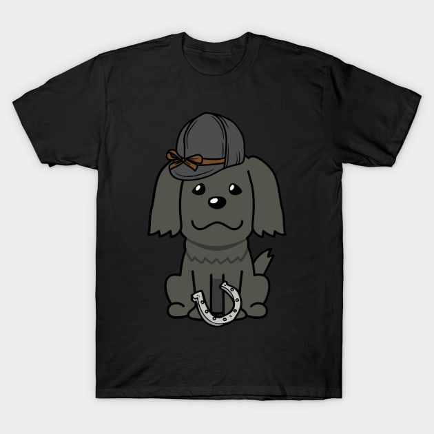 Funny black dog is ready for horse riding T-Shirt by Pet Station